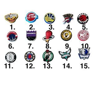 NEW Basketball Sports Team SHOE CHARMS for Crocs Shoes Bags PICK 1 Your Team